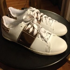 NWT Rampage White Gold Sneakers